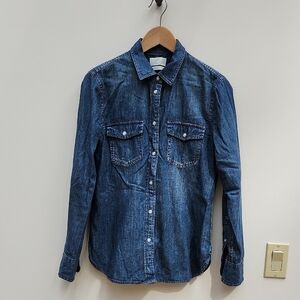 J. Crew Blue Denim Button Down Shirt